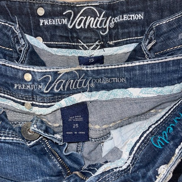 Vanity Jean Shorts Bundle sz 25 - Picture 6 of 6